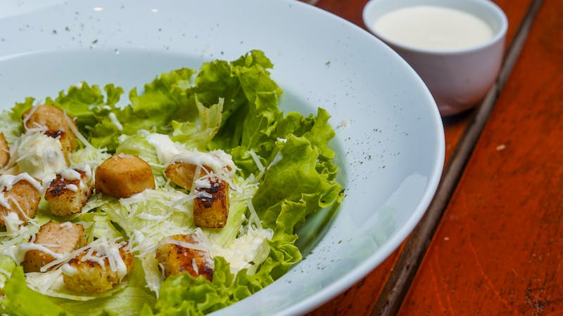 Grilled chicken Caesar salad